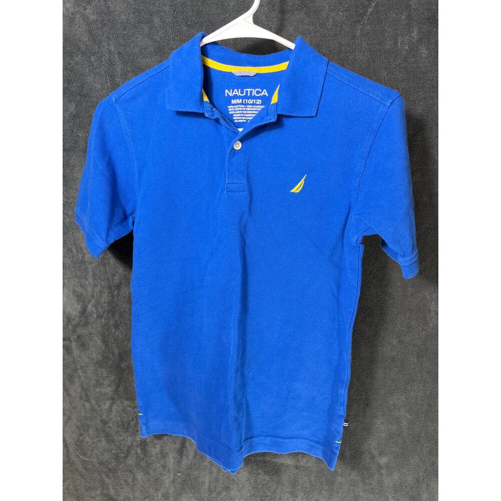 Boys Nautica Blue Polo Shirt 10